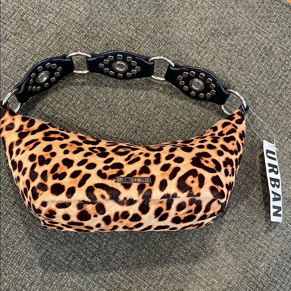 Silence + Noise Leopard Print Shoulder Bag